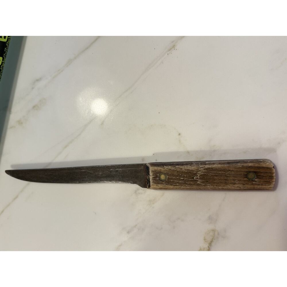 Vintage Knife Ontario Butcher Knife 6" Blade Wood Handle
